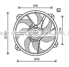 AVA QUALITY COOLING Tuuletin, moottorin jäähdytys PE7554